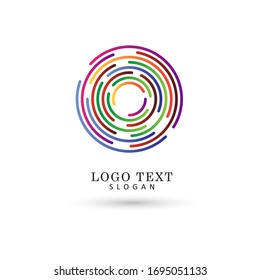 Abstraktes Modern Circle Logo. Vorlage für Symbol und Vektorillustration.