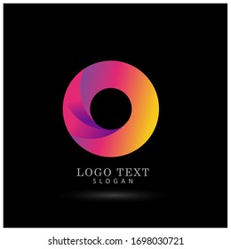 Abstract Modern Circle Logo. Symbol & Icon Vector Template.