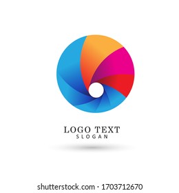 Abstract Modern Circle Logo. Symbol & Icon Vector Template.