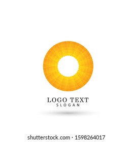 Abstract Modern Circle & Sun Logo. Symbol & Icon Vector Template.