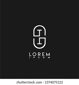 abstract modern circle TT logo letters design concept 