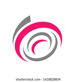abstract modern circle vortex logo design vector graphic element