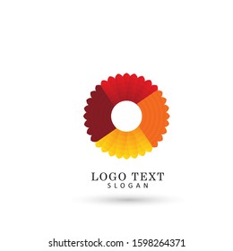 Abstract Modern Circle & Wheel Logo. Symbol & Icon Vector Template.