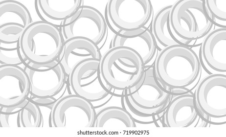 Abstract Modern Circle White and Gray Vector Pattern