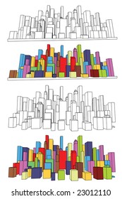 abstract modern city