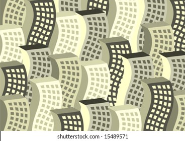 Abstract modern city escape representing urban chaos