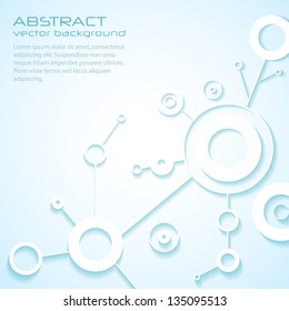 Abstract modern clean background of science with circles and lines. eps10