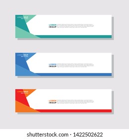  abstract modern collection of web banner template. Abstract geometric web design banner template isolated on dark grey background