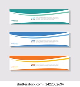  abstract modern collection of web banner template. Abstract geometric web design banner template isolated on dark grey background