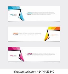 Abstract modern collection of web banner template. Abstract geometric web design banner template isolated on dark grey background EPS 10. Combination Single Colors