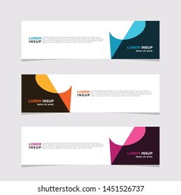 Abstract modern collection of web banner template. Abstract web design banner template isolated on dark grey background EPS 10  water color
