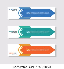  abstract modern collection of web banner template. Abstract geometric web design banner template isolated on dark grey background