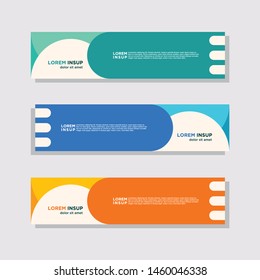  abstract modern collection of web banner template. Abstract geometric web design banner template isolated on dark grey background
