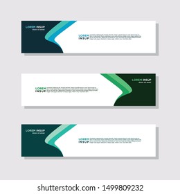 abstract modern collection of web banner template. Abstract geometric web design banner template isolated on dark grey background