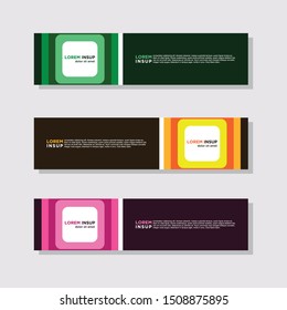 abstract modern collection of web banner template. Abstract geometric web design banner template isolated on dark grey background