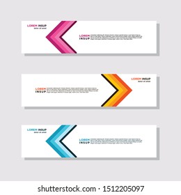 abstract modern collection of web banner template. Abstract geometric web design banner template isolated on dark grey background
