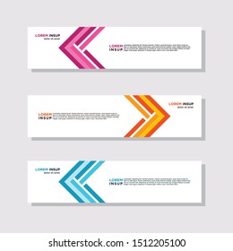 abstract modern collection of web banner template. Abstract geometric web design banner template isolated on dark grey background