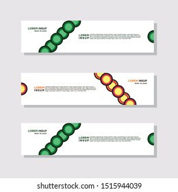 abstract modern collection of web banner template. Abstract geometric web design banner template isolated on dark grey background