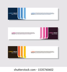 abstract modern collection of web banner template. Abstract geometric web design banner template isolated on dark grey background