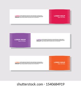 abstract modern collection of web banner template. Abstract geometric web design banner template isolated on dark grey background