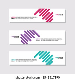 abstract modern collection of web banner template. Abstract geometric web design banner template isolated on dark grey background