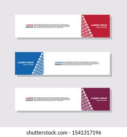 abstract modern collection of web banner template. Abstract geometric web design banner template isolated on dark grey background