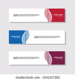 abstract modern collection of web banner template. Abstract geometric web design banner template isolated on dark grey background