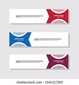 abstract modern collection of web banner template. Abstract geometric web design banner template isolated on dark grey background