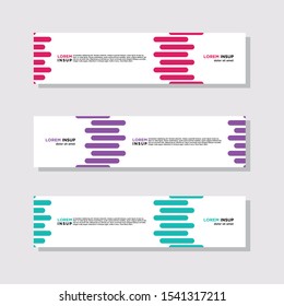 abstract modern collection of web banner template. Abstract geometric web design banner template isolated on dark grey background
