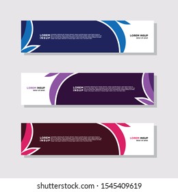abstract modern collection of web banner template. Abstract geometric web design banner template isolated on dark grey background