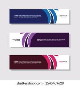 abstract modern collection of web banner template. Abstract geometric web design banner template isolated on dark grey background