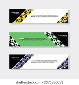 abstract modern collection of web banner template. Abstract geometric web design banner template isolated on dark grey background