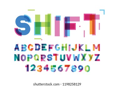abstract modern color font