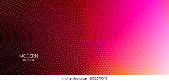 Abstract modern color gradient halftone pattern banner background vector