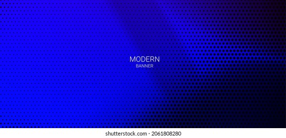 Abstract modern color gradient halftone pattern banner background vector