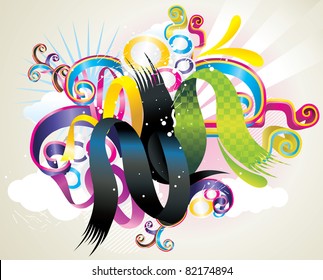 Abstract modern color vector