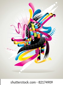Abstract modern color vector