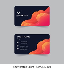 Abstract modern Colorful Background Smart business card template design Name Card
