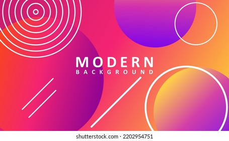 Abstract modern colorful gradient background design. Trendy geometric gradient shapes composition