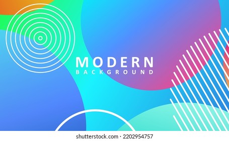 Resumen del diseño moderno de fondo de gradiente colorido. Composición de degradado geométrico de moda