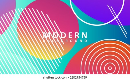 Abstract modern colorful gradient background design. Trendy geometric gradient shapes composition