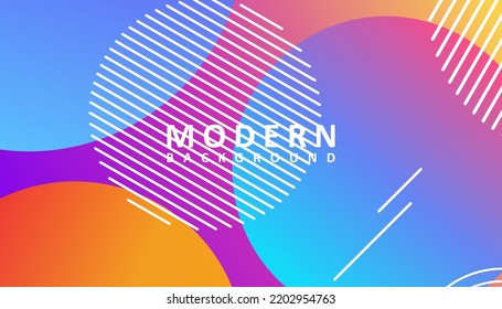 Abstract modern colorful gradient background design. Trendy geometric gradient shapes composition