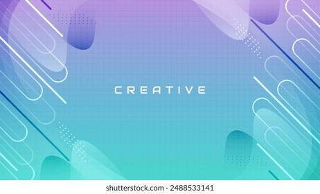 Abstract Modern and Colorful Gradient Background with Technology Concept. Vibrant Creative Banner Vector Design