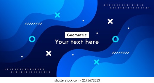 Abstract modern colorful gradient blue curve background