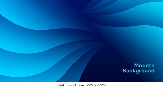Abstract modern colorful gradient blue curve background
