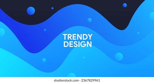 Abstract modern colorful gradient blue curve background
