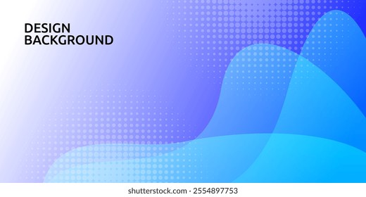 Abstract modern colorful gradient blue curve background