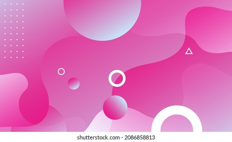 Abstract modern colorful gradient.   Fluid shape, wavy, dynamic shape composition