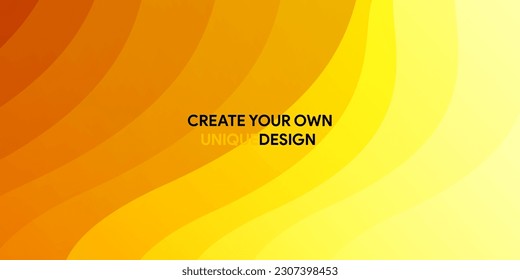 Abstract modern colorful gradient orange yellow curve background