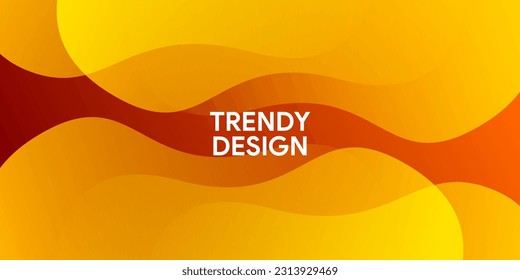 Abstract modern colorful gradient orange yellow curve background